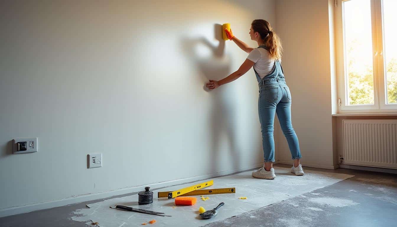 Illustration: Préparation du mur et de la pièce avant de poser un papier peint panoramique