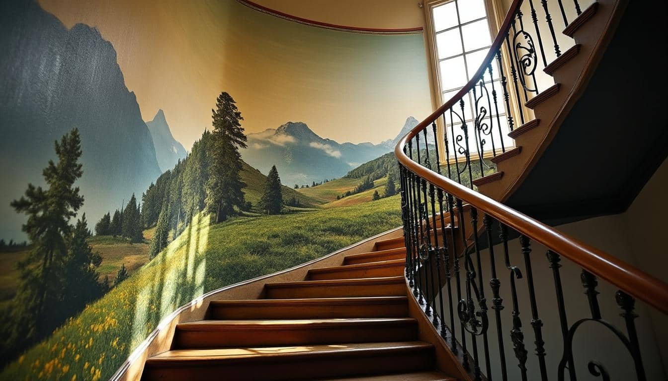 Papier peint panoramique pour cage d’escalier : conseils et idées déco
