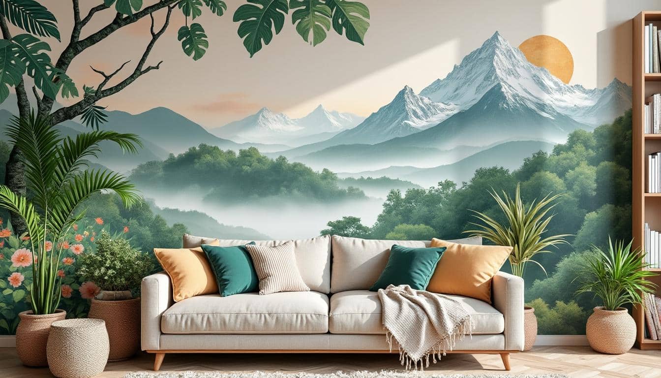 Illustration: Les tendances phares du papier peint panoramique en 2024