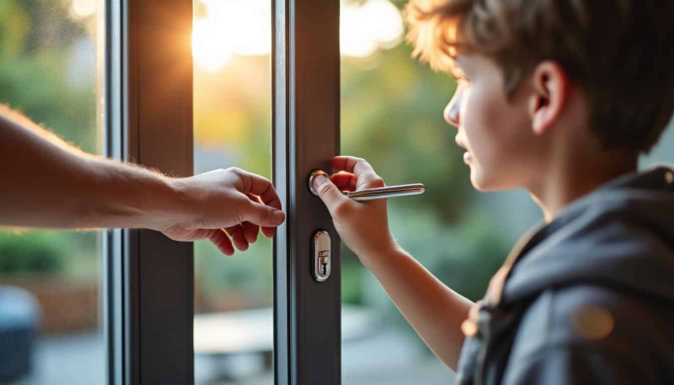 Illustration: Comprendre le fonctionnement et l'importance d'une serrure de baie vitrée coulissante