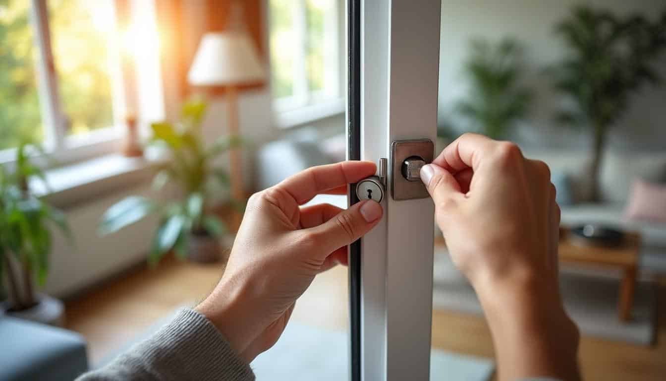 Illustration: Définition et rôle d’une serrure pour baie vitrée