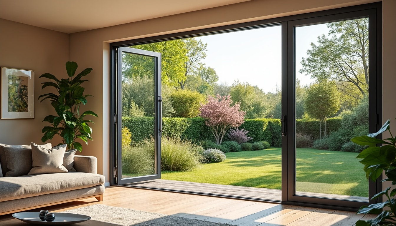 Illustration: Définition et fonctionnement de la baie vitrée à 2 vantaux