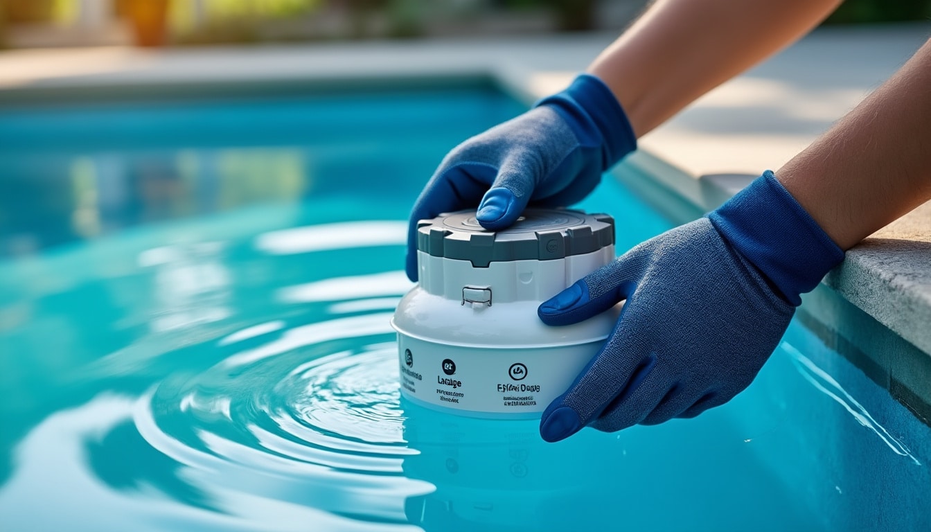 Illustration: Les différentes positions de la vanne 6 voies pour le nettoyage du filtre de piscine