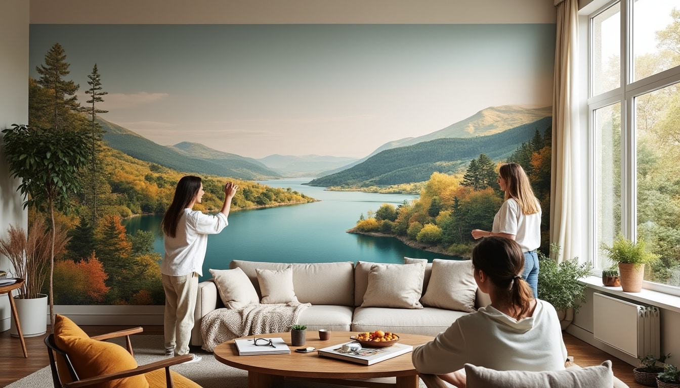 Illustration: Avantages et limites du papier peint panoramique autocollant