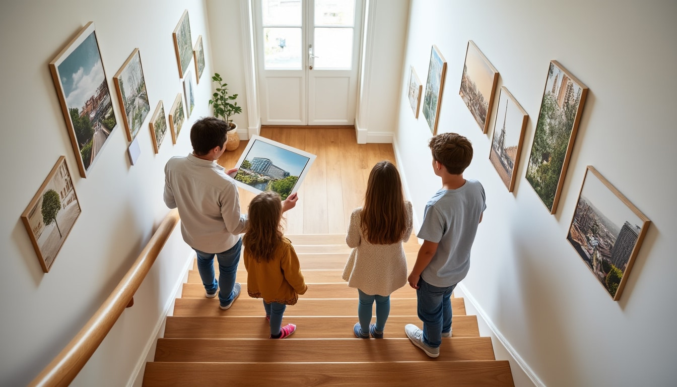 Illustration: Comment choisir le bon papier peint panoramique pour une montée d’escalier
