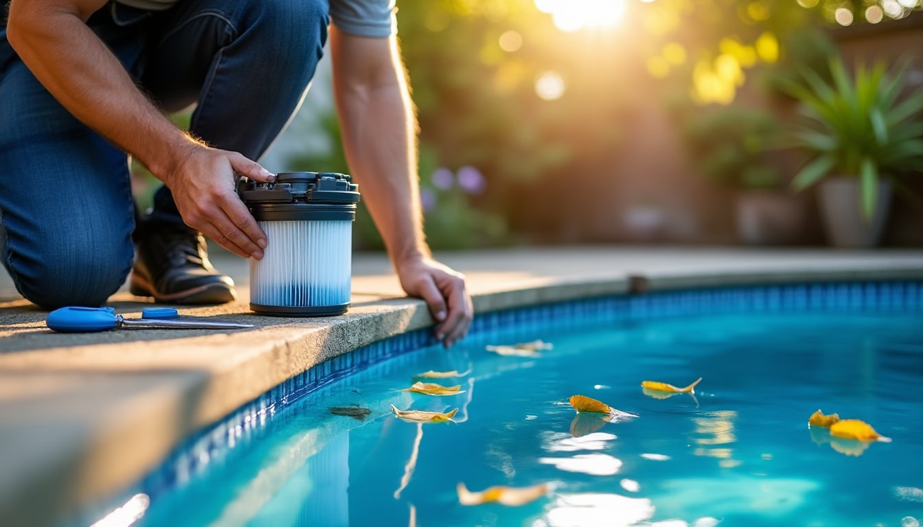 Illustration: Installation, entretien et choix du filtre Desjoyaux pour piscine