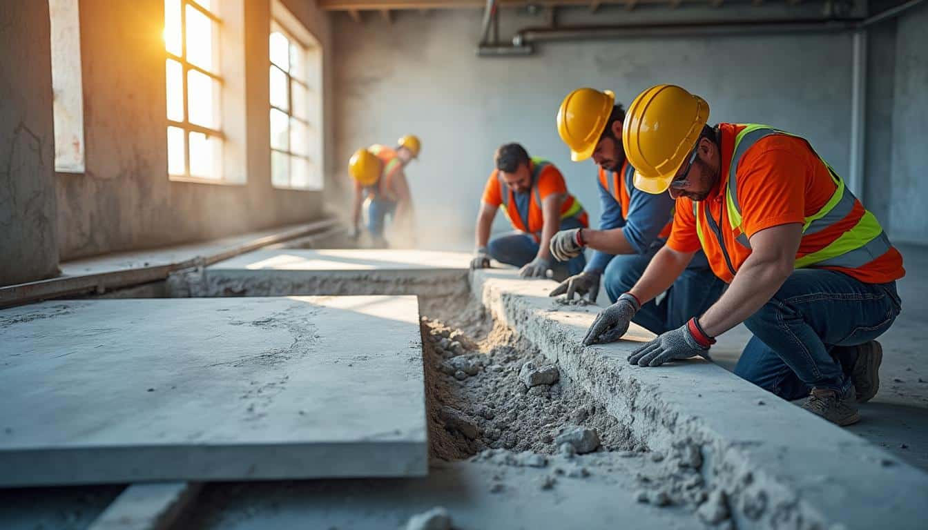 Illustration: Comprendre l’étaiement d’un plancher en béton face à une fissure de la structure