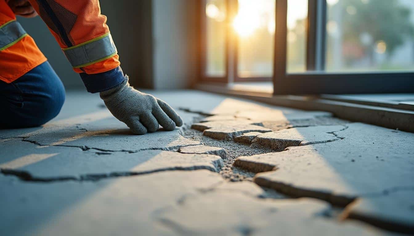 Illustration: Identifier les causes d’apparition des fissures sur un plancher en béton