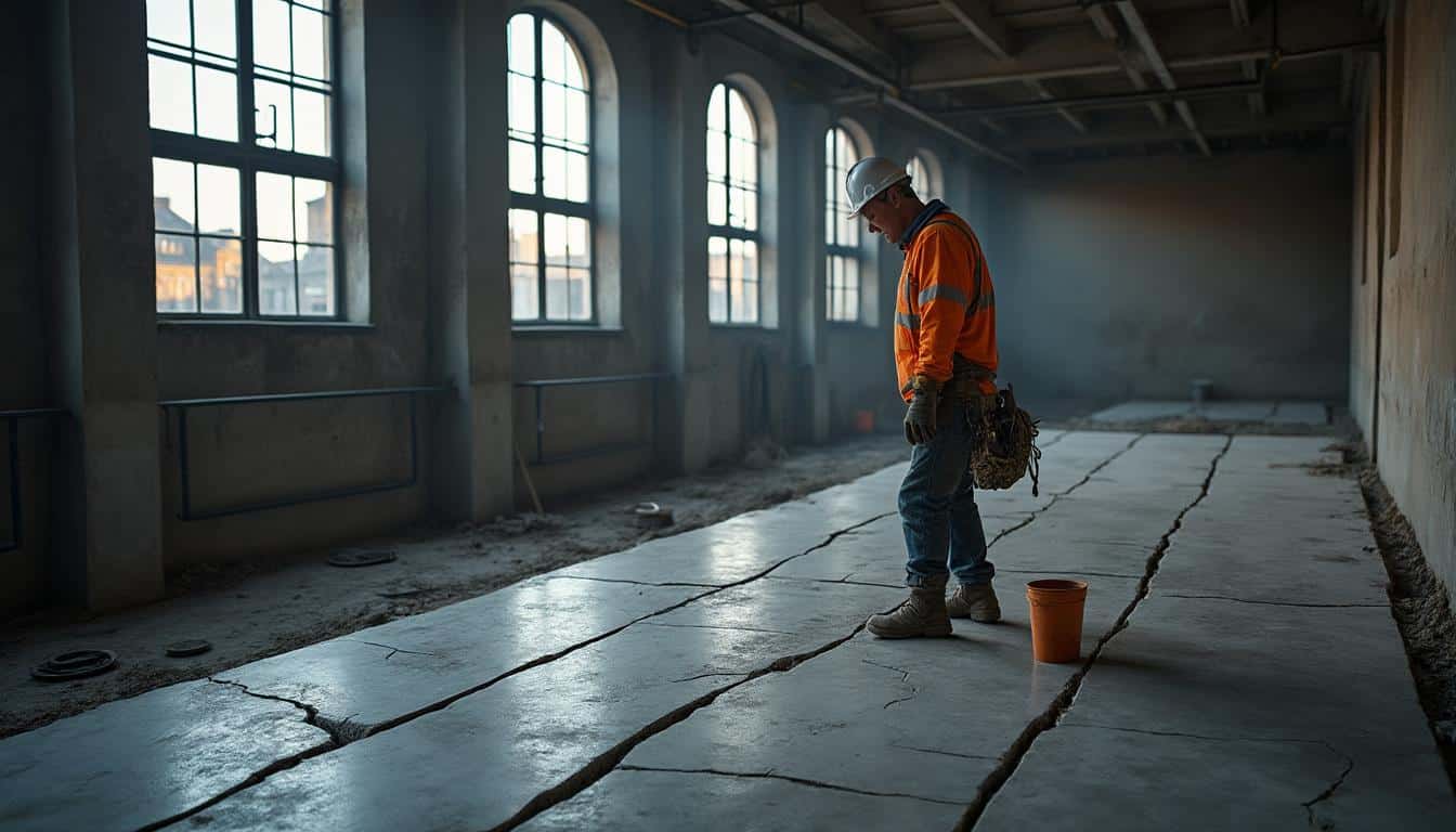 Illustration: Les causes des fissures et quand mettre en place un étaiement de plancher en béton