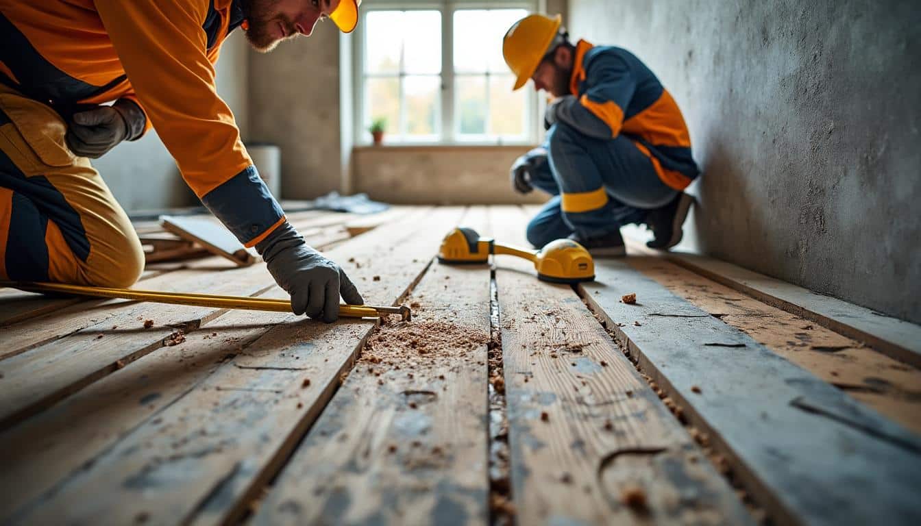 Étaiement du plancher en cas de flèche excessive : diagnostic et solutions