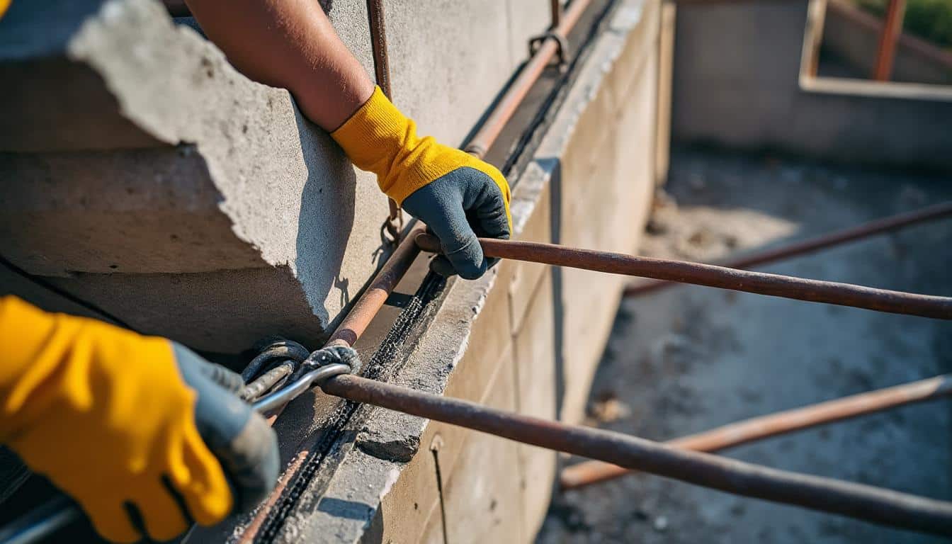 Ferraillage du poteau avec liaison au chainage et à la dalle