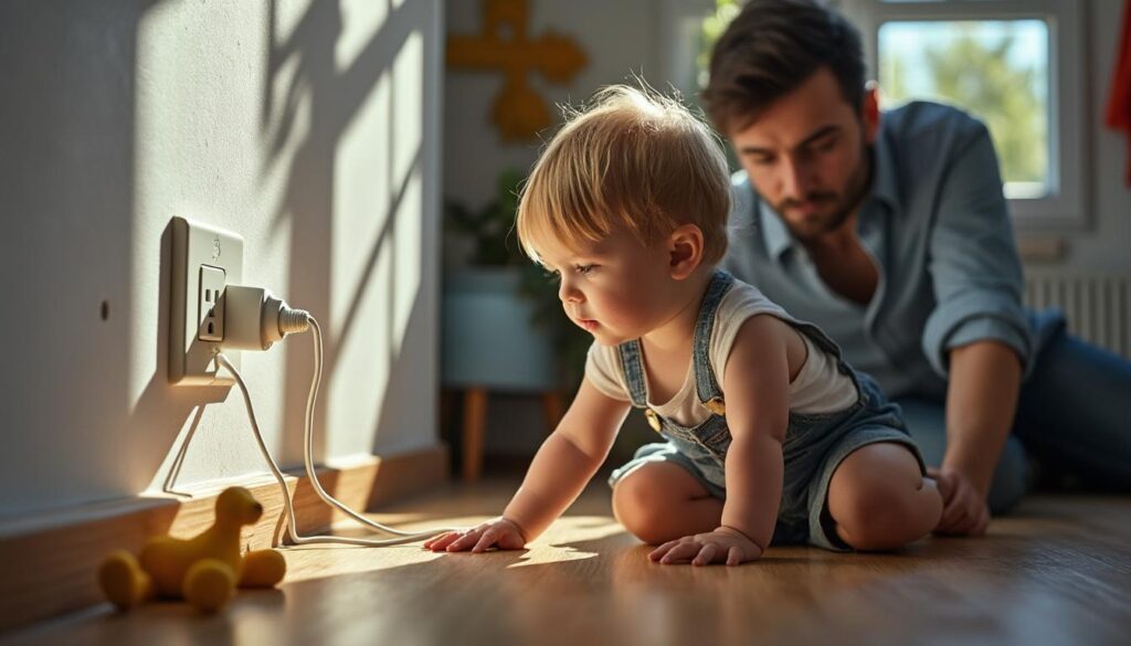 Sécurité des enfants face à une prise inversée à la maison