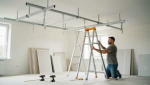 Poser les rails d’un plafond suspendu sans erreur