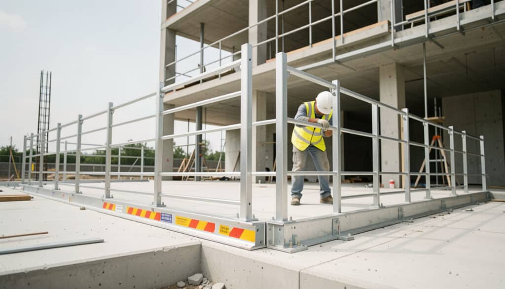Garde-corps provisoire de chantier : normes et pose
