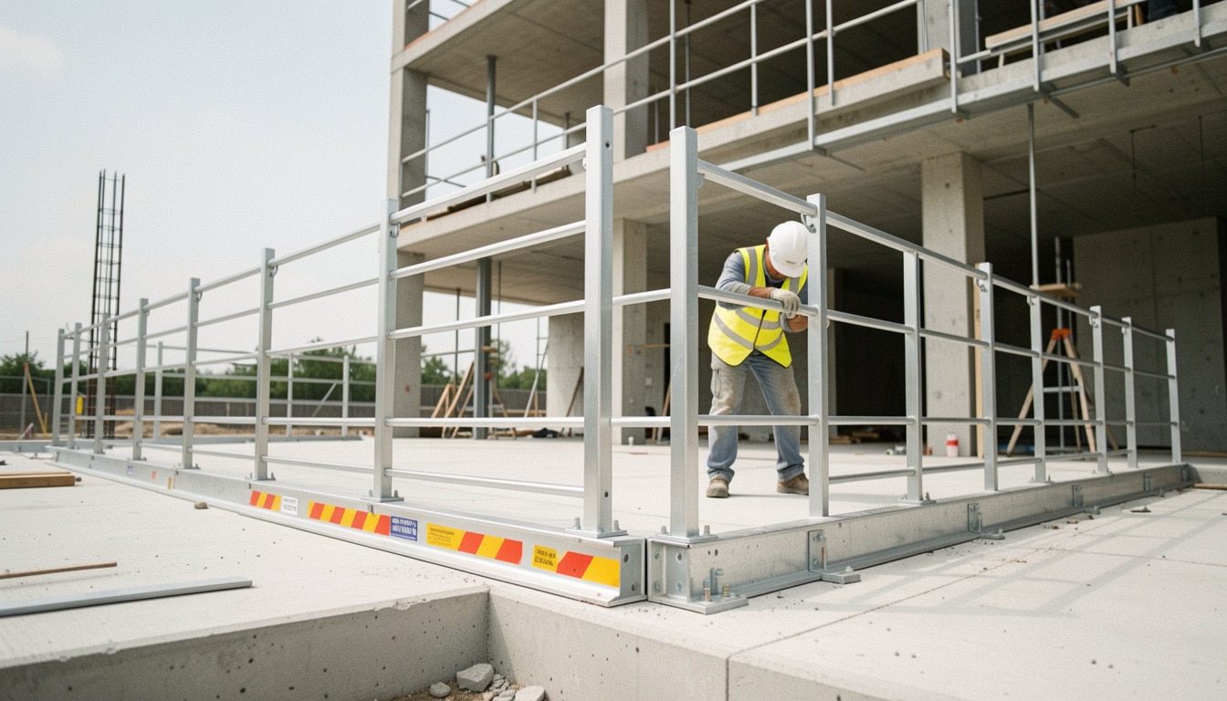 Garde-corps provisoire de chantier : normes et pose