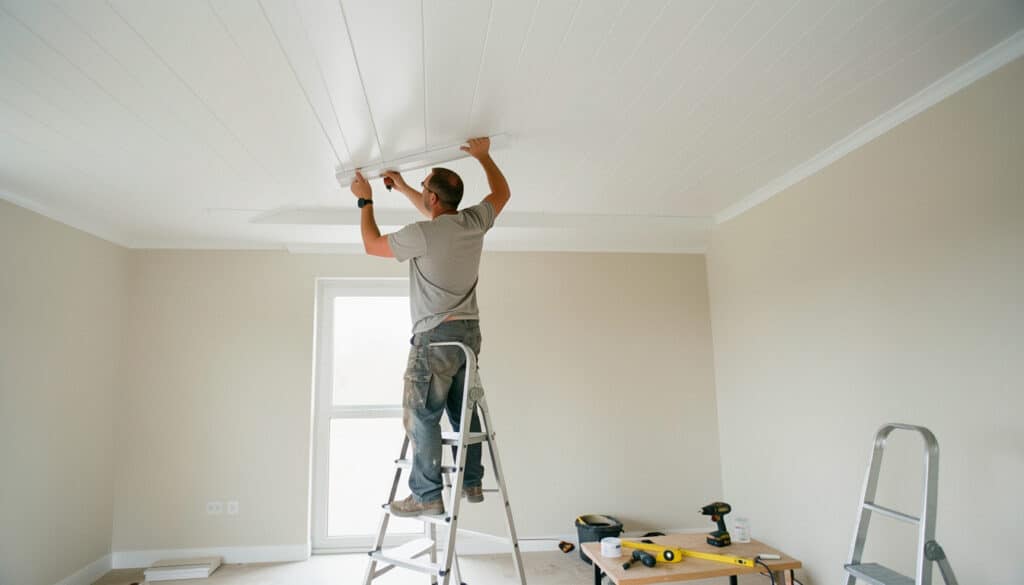 Poser du lambris PVC au plafond sans se tromper