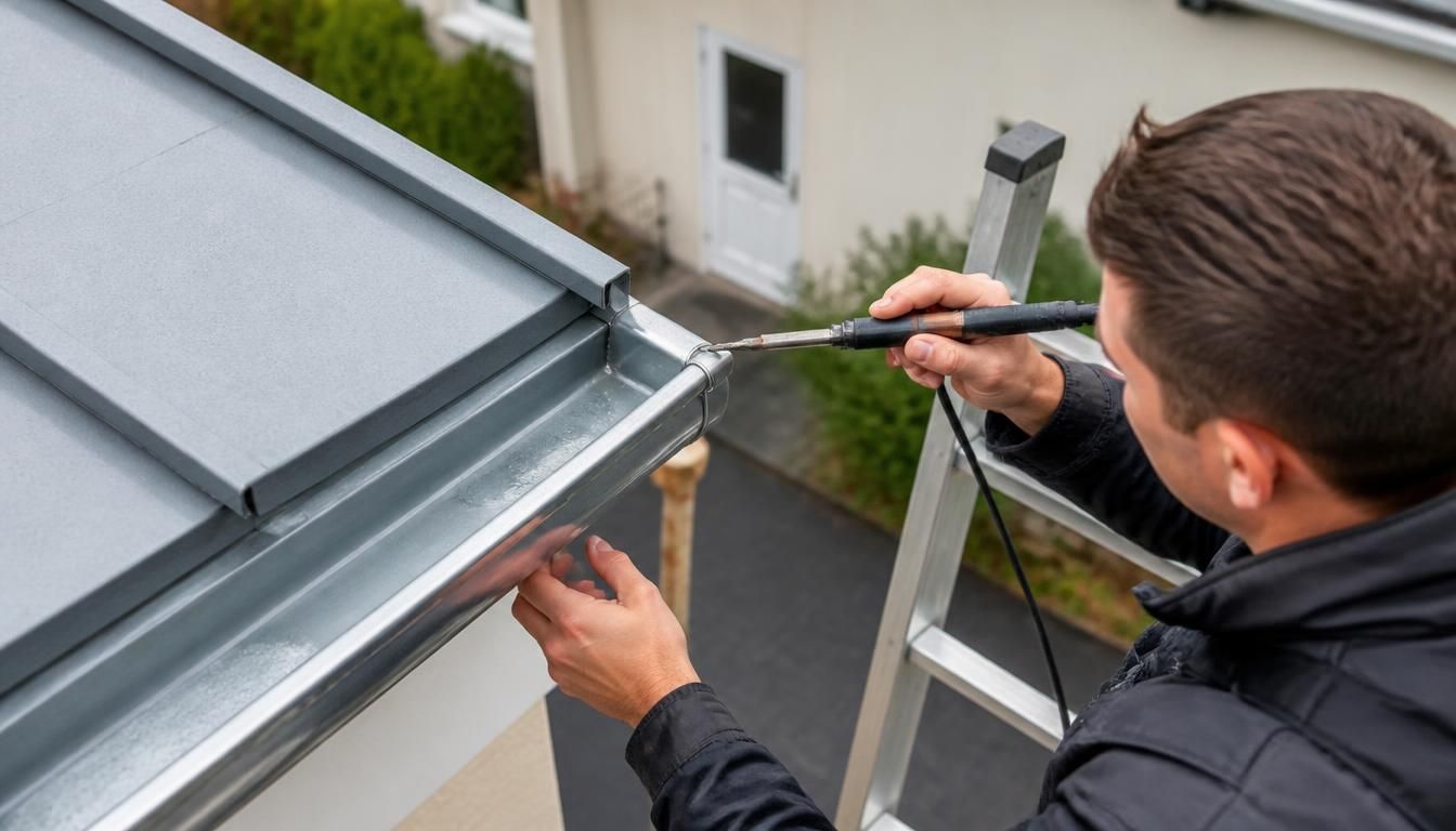 Réparer une gouttière en zinc qui fuit durablement